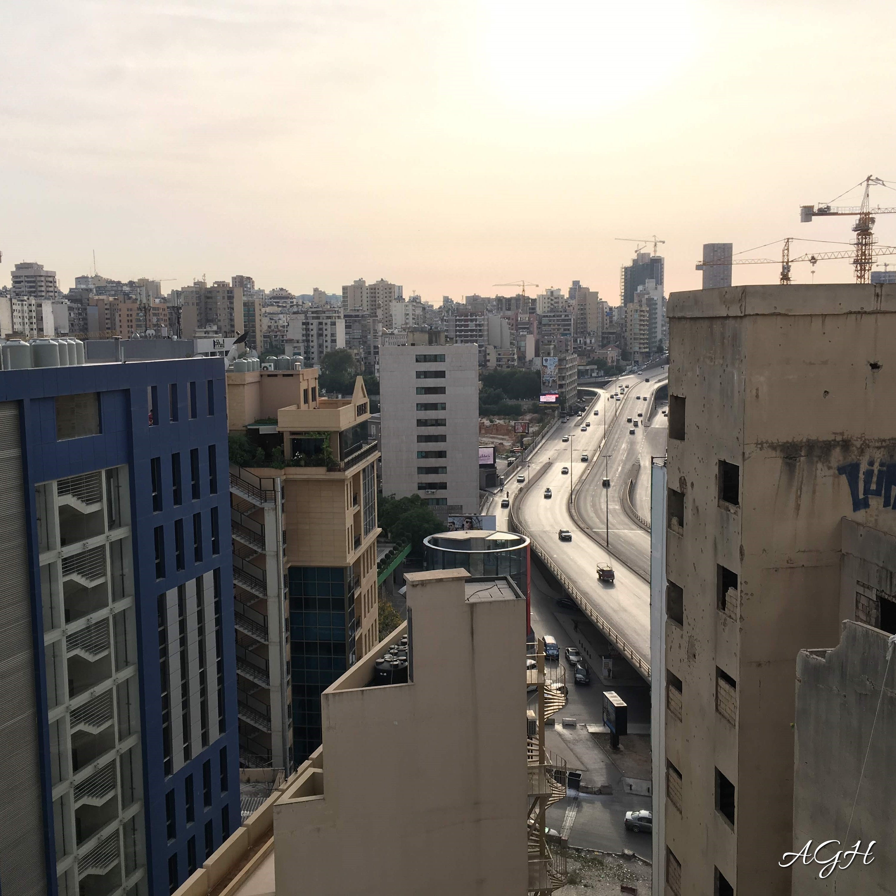 View of Beirut from a rooftop.