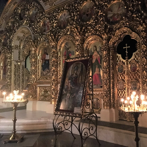 Inside of a cathedral in Kiev, Ukraine