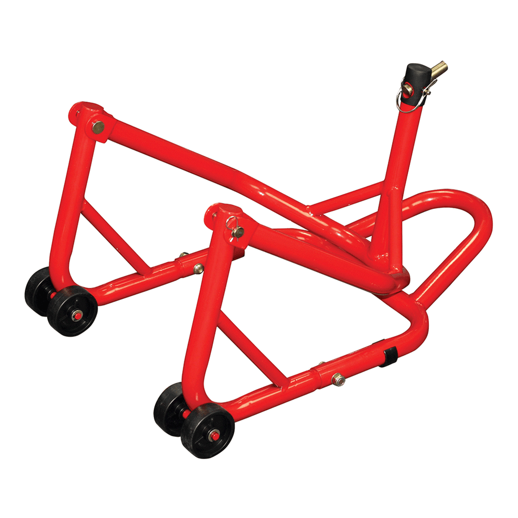 Biketek Series 3 Front Headlift Track Paddock Stand Red Biker Parts Direct Ltd 