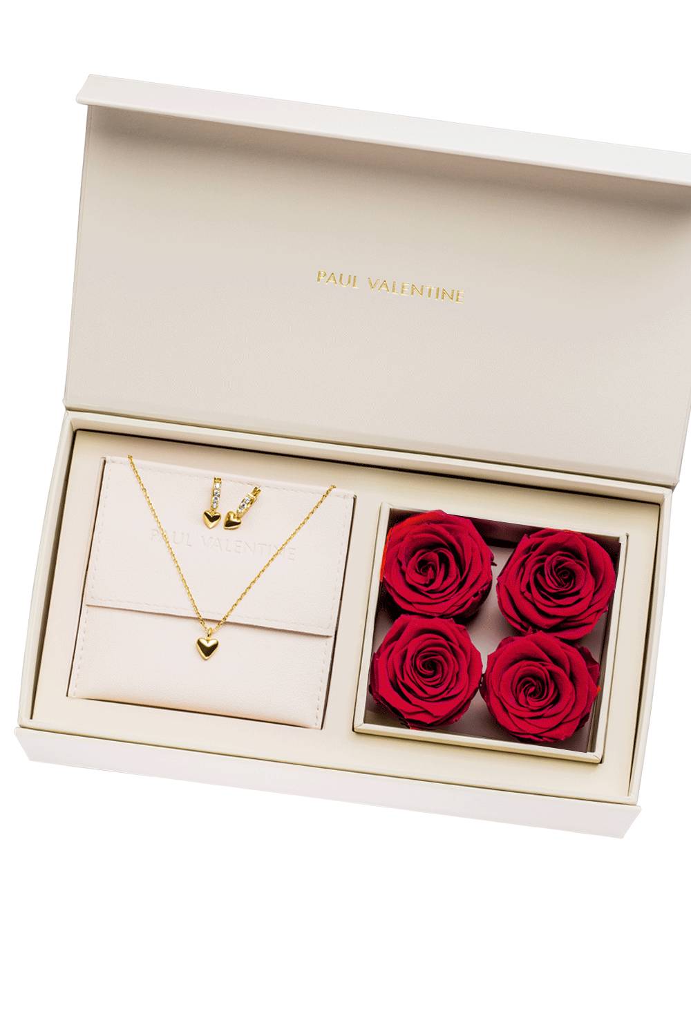 Heart Rose Box 14K Gold Plated