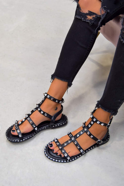 studded gladiator heels