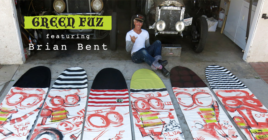 Green Fuz x Brian Bent Board Bags