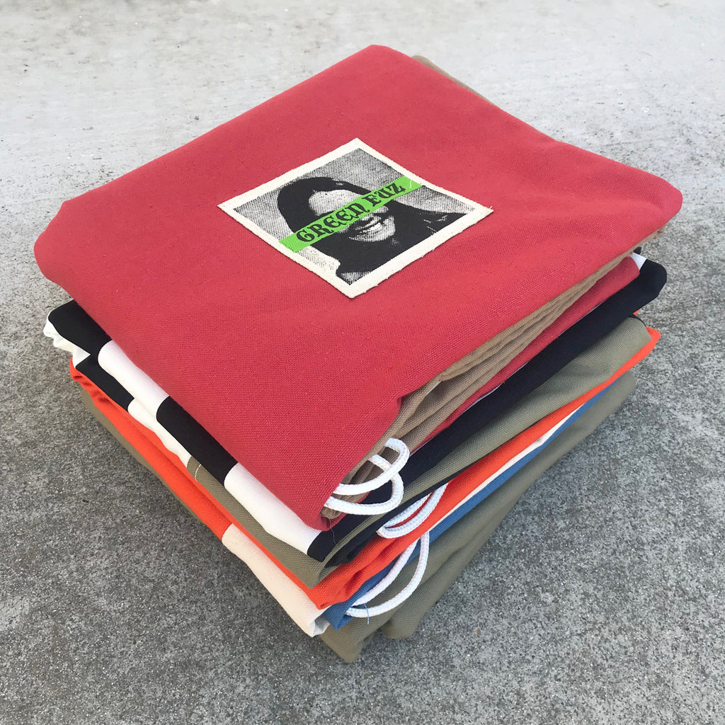 Green Fuz Canvas Board Bags