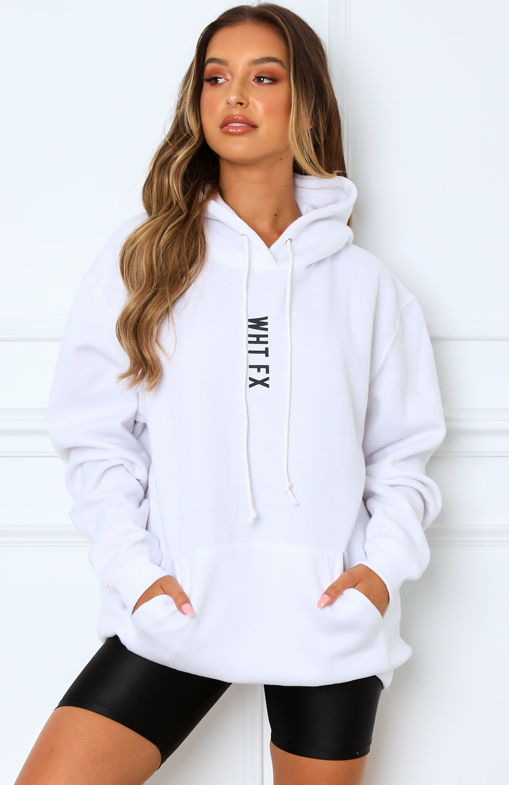 white oversized hoodie