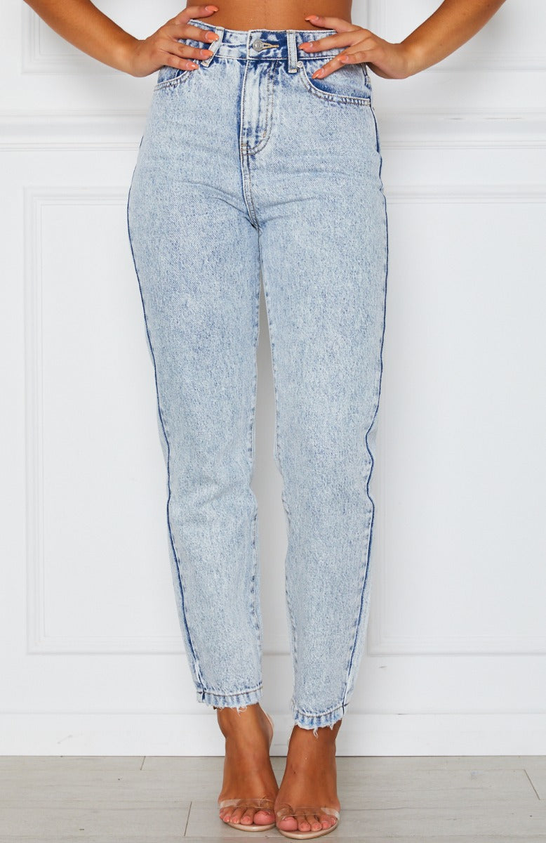 Like Duh! Boyfriend Jeans Washed Blue 