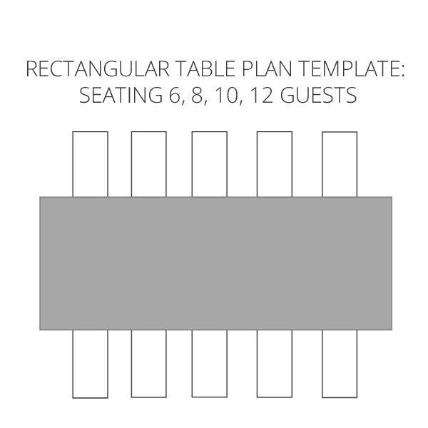 Rectangle Table Seating Plan Template