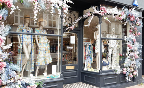 Caroline Randell shop front window display Wimbledon village London