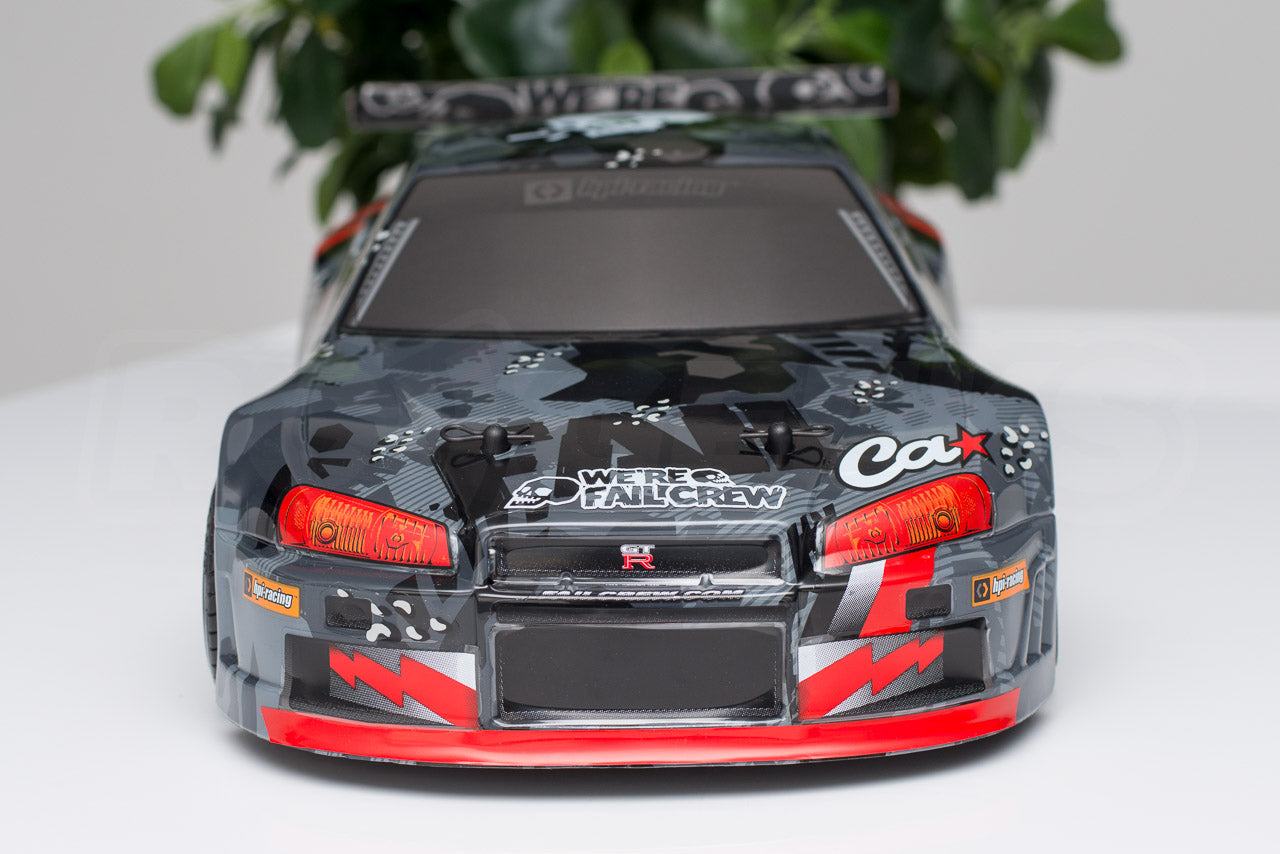 HPI Racing E10 Drift Nissan GT-R R34 Review body front detail