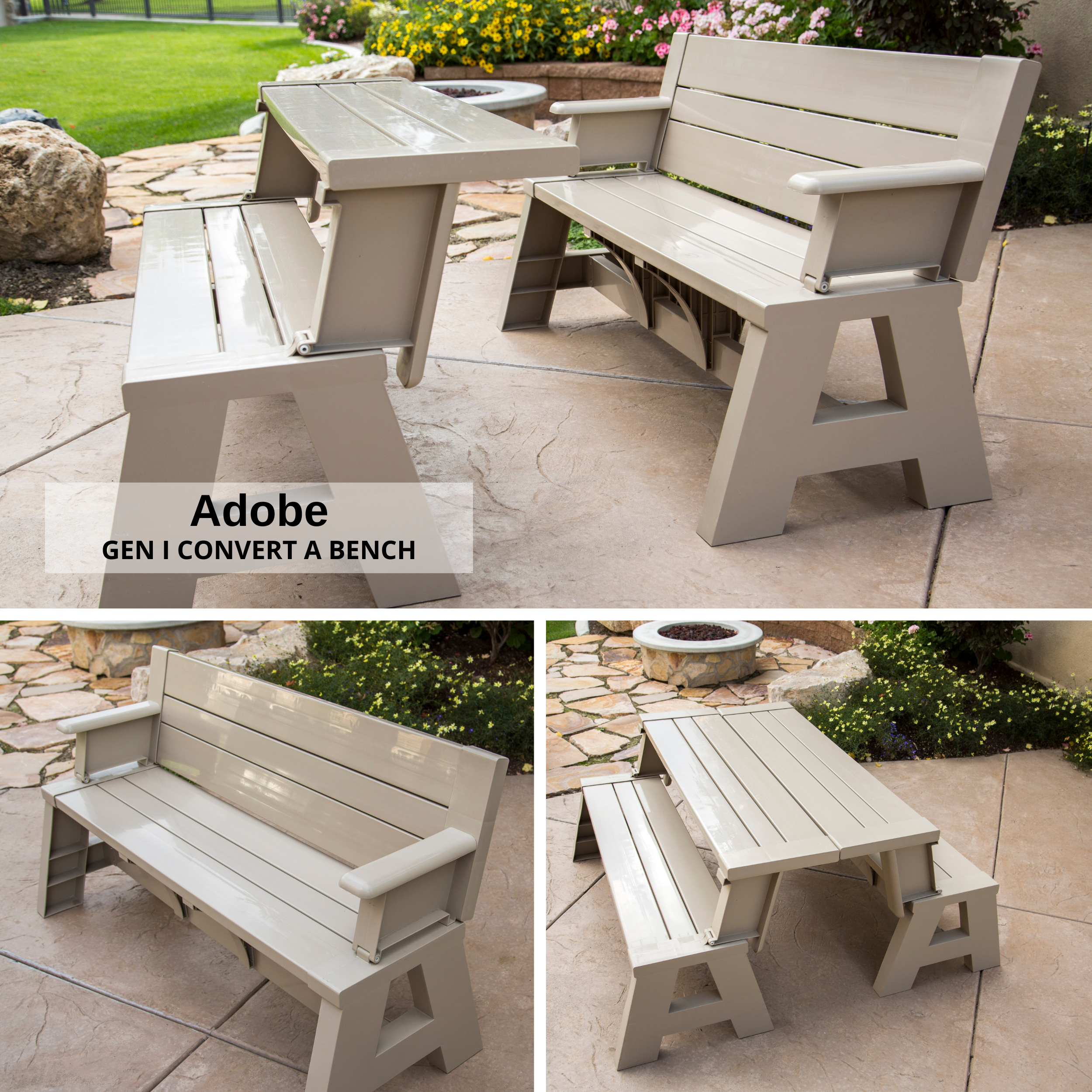biologisch Onderscheid Motiveren Outdoor Bench Table - Convertible Bench – Convert a Bench