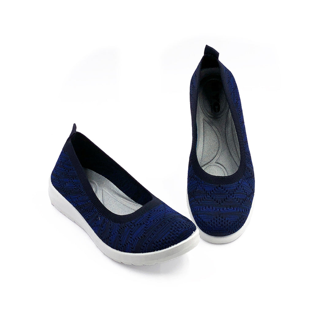 Knitted Slip-on Sloppy Sneakers (N62004-TF01SV-43-NAVY)
