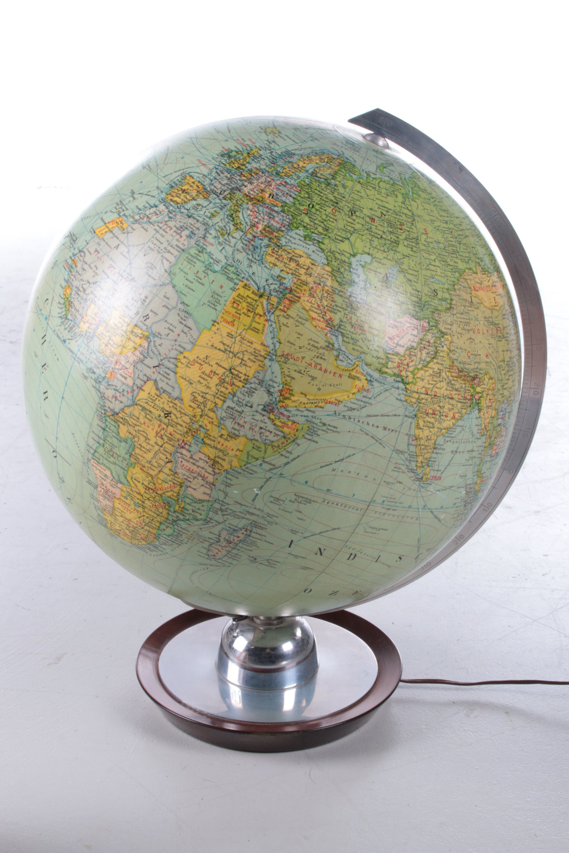 Midcentury Globe licht van JRO Munchen, – Timeless-Art