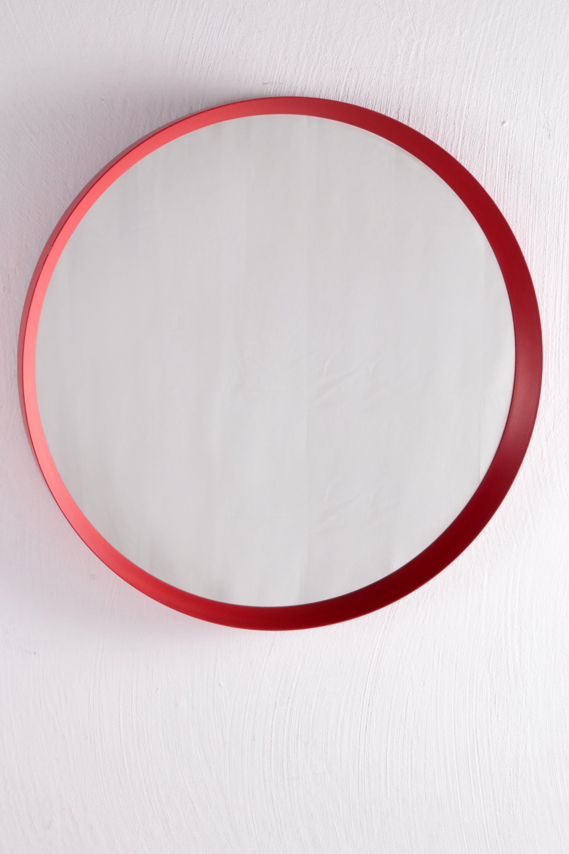 consensus Oordeel oosters Vintage red round plastic mirror 60 cm diameter from the 1960s. –  Timeless-Art