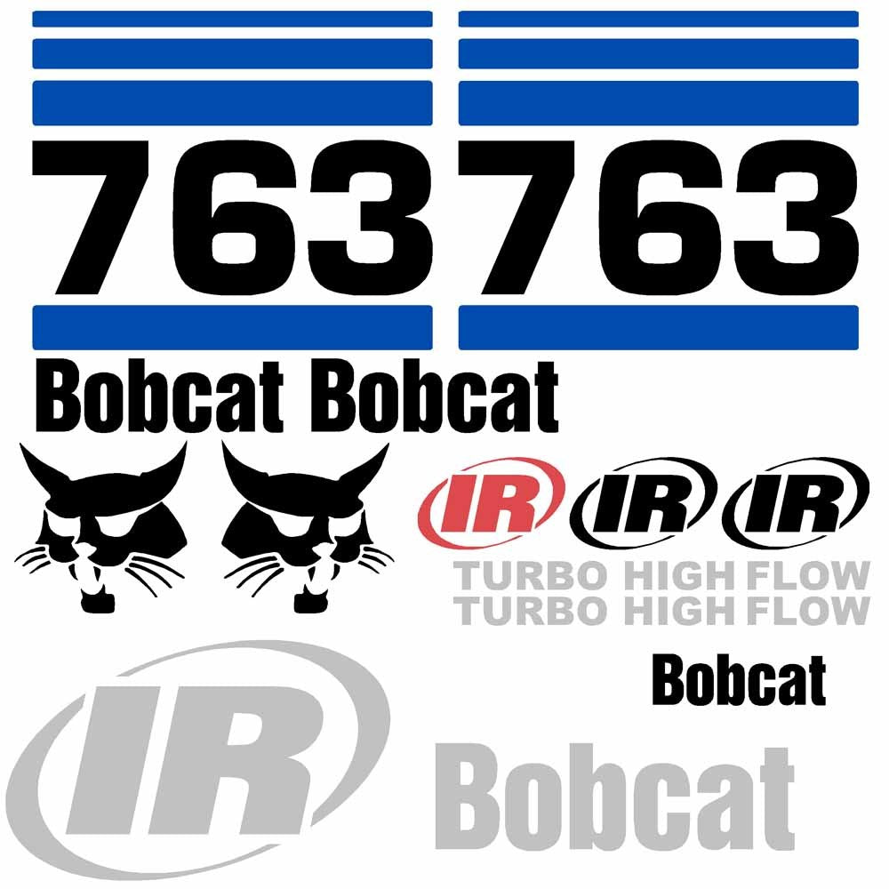Bobcat 763H 763 H DECALS Stickers Skid Steer loader New Repro decal Kit 