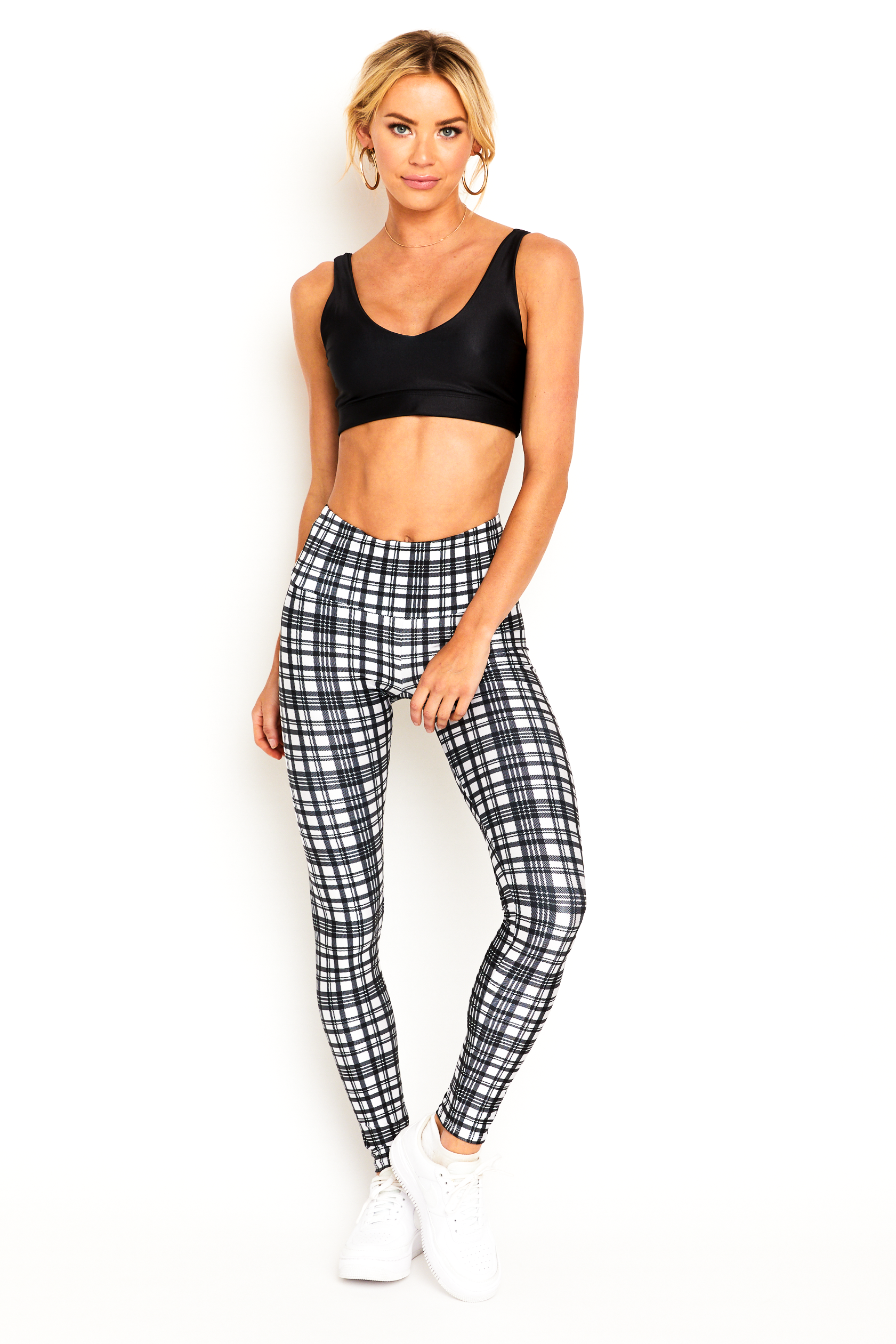 Black & White Plaid Legging – Goldsheep Clothing