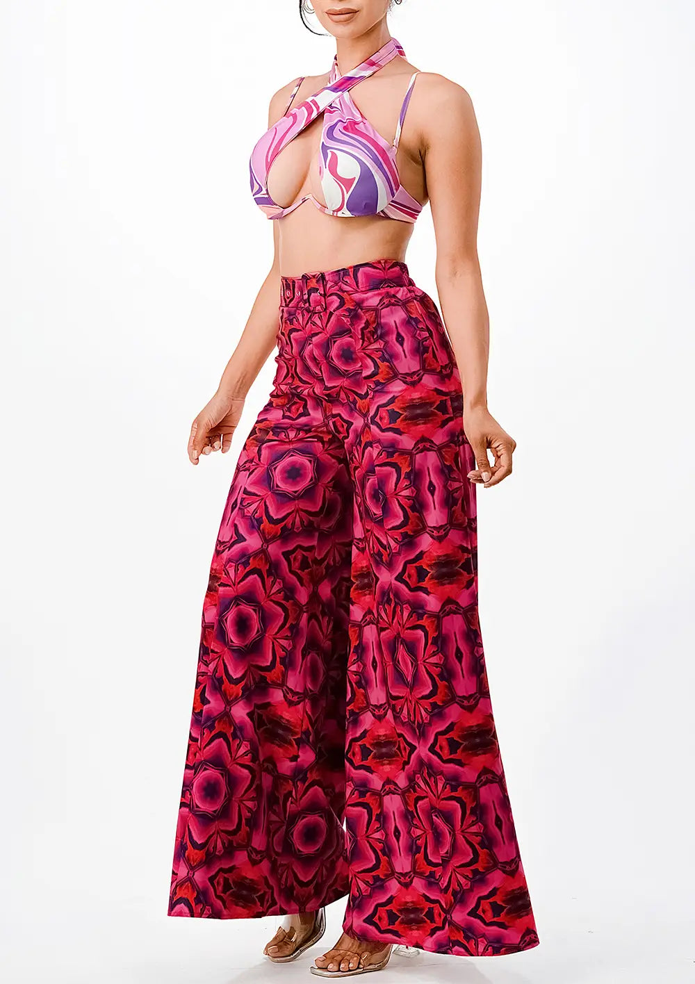 Bottoms, Pants, Women's Pants, Karma Super Wide Leg Printed Pant