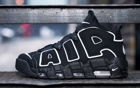 nike air uptempo black