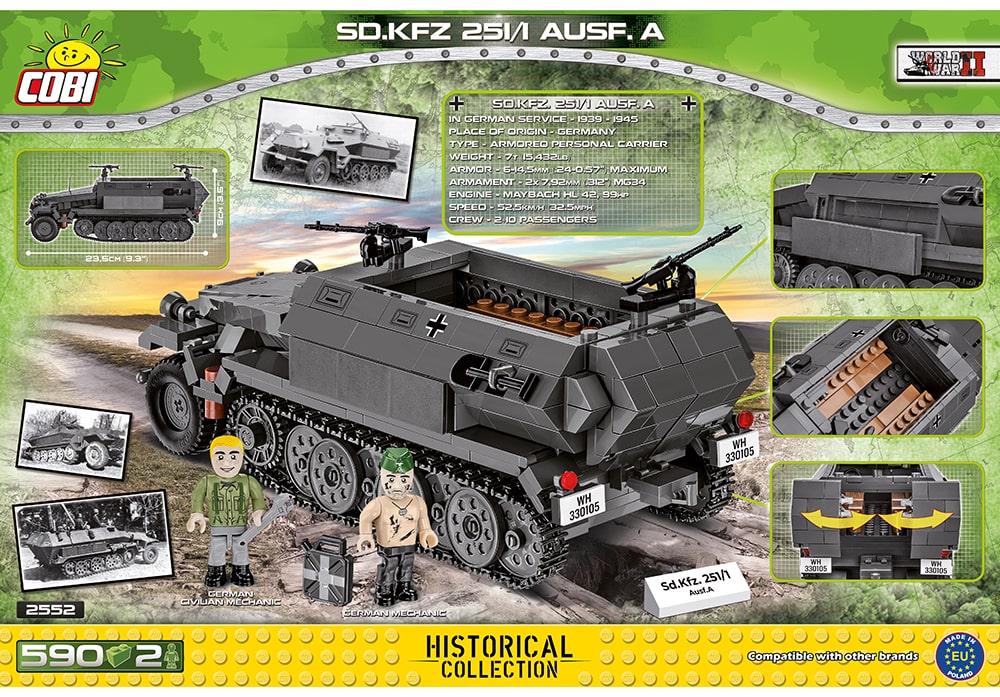 COBI War SD.KFZ Ausf. A half-track (2552) – Legerspeelgoed.nl