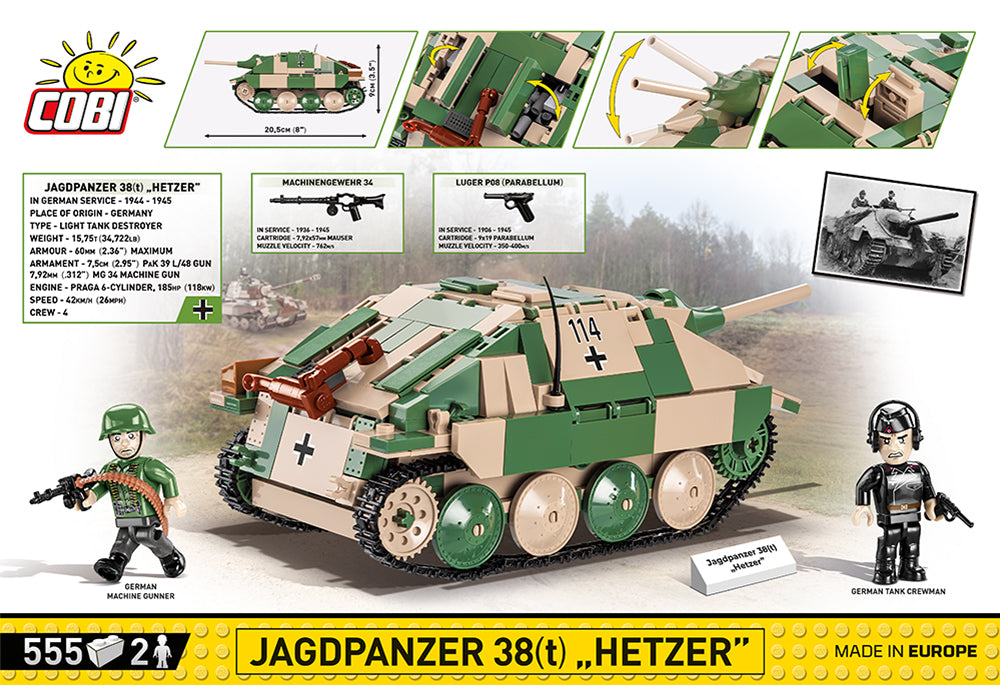 World War II: Jagdpanzer38(t) tankjager (Hetzer) (2558) – Legerspeelgoed.nl