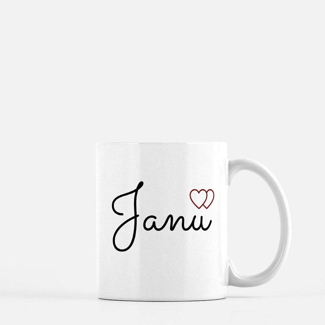 Jaan and Janu mugs, two different style, romantic couples gift ...