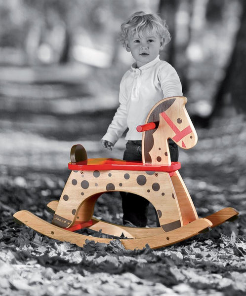 janod caramel rocking horse