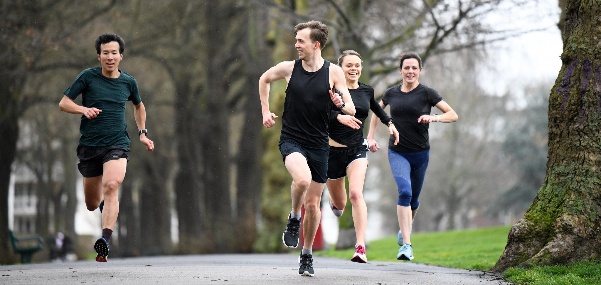 People running