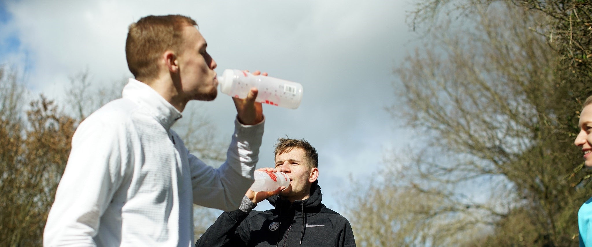 two men drinking