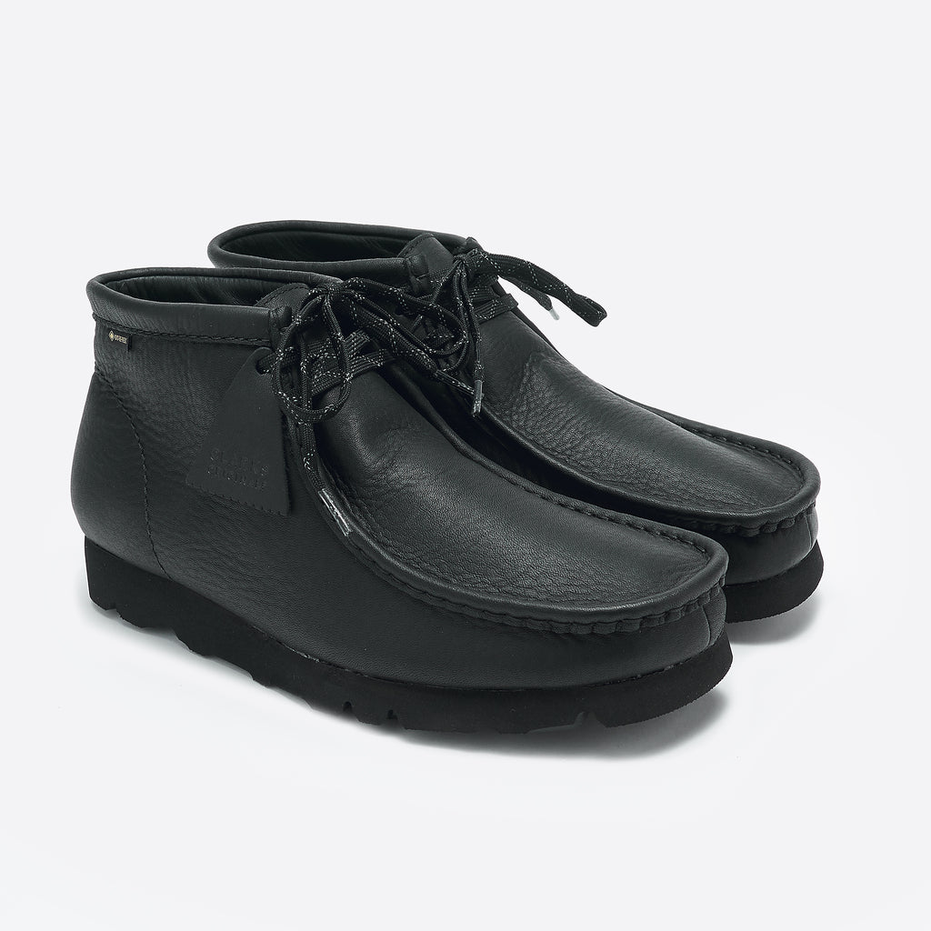 wallabee shoes black leather