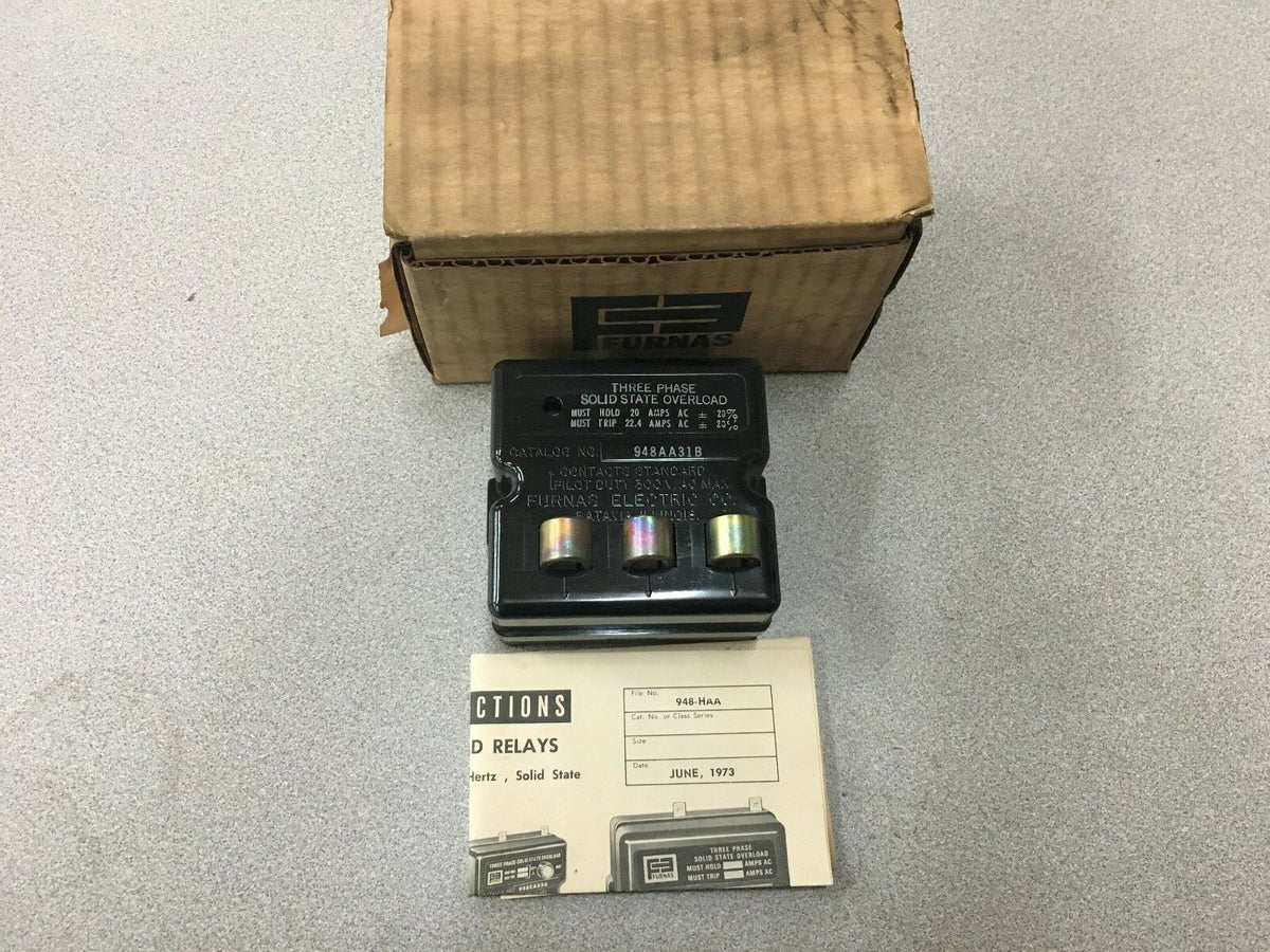 FURNAS 48GH320 OVERLOAD RELAY 25A-32A ADJUSTABLE RANGE NEW IN BOX 