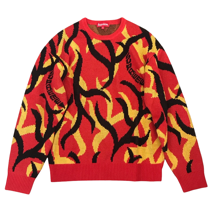 supreme tribal camo sweater