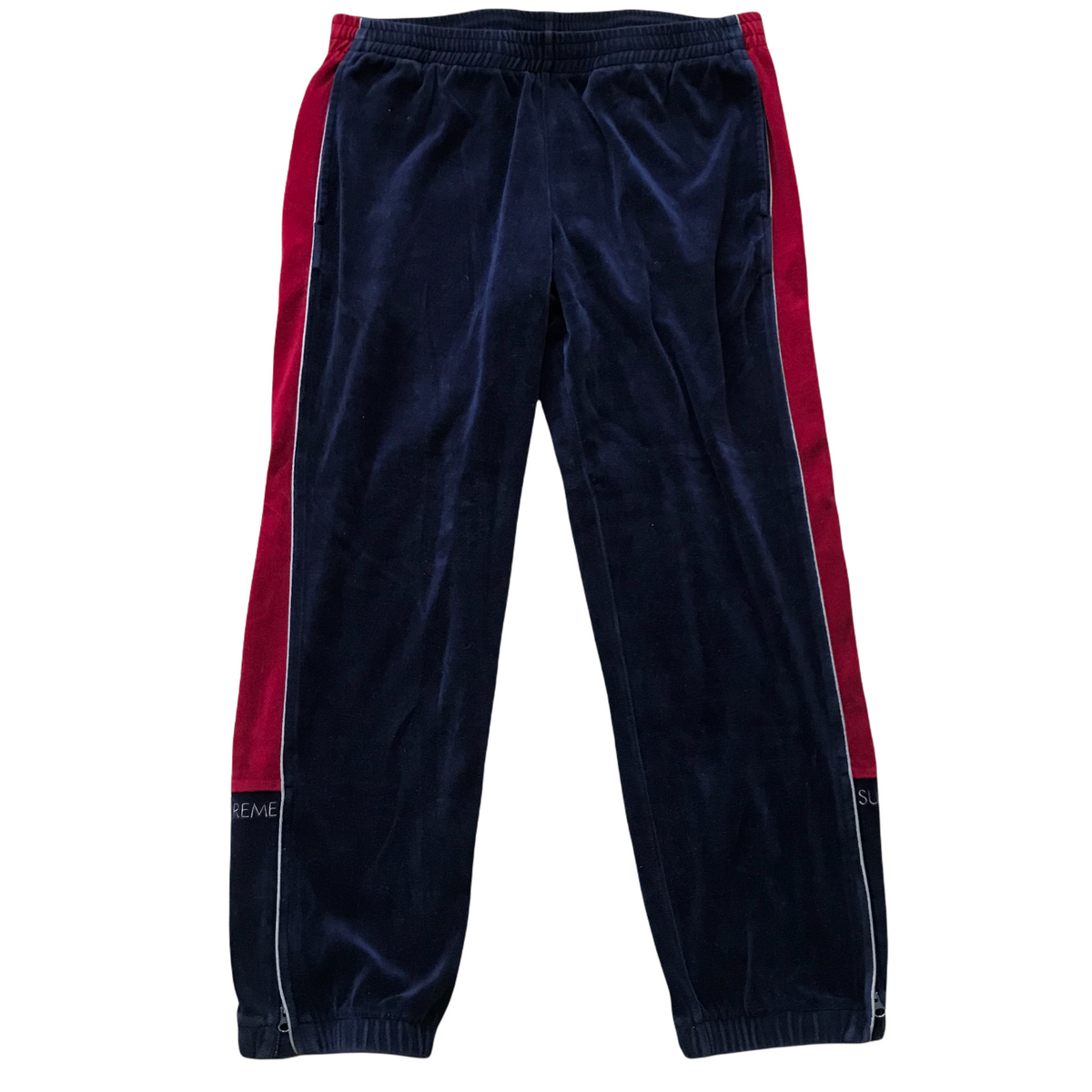 supreme velour track pants