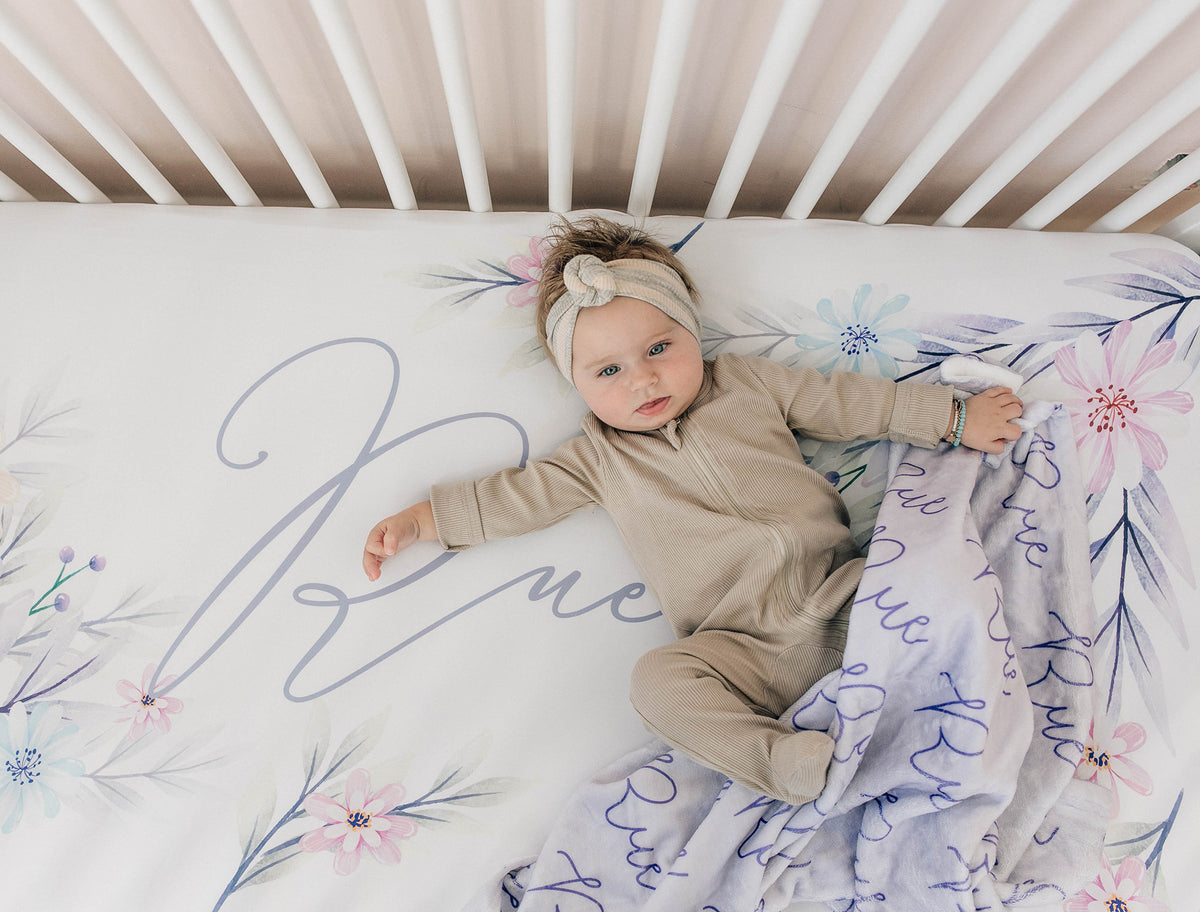 personalized mini crib sheets