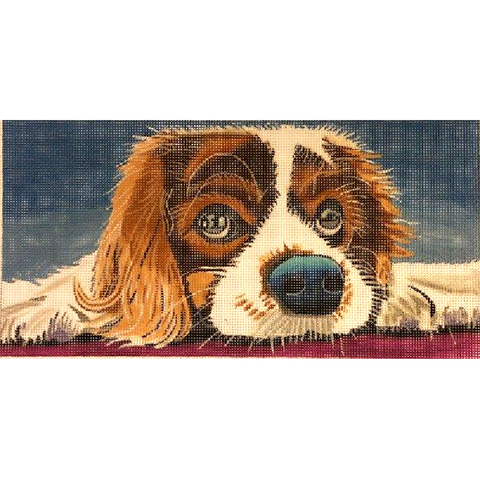 puppy eyes needlepoint by Purple Palm