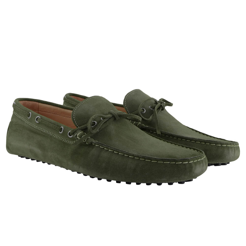 Green Suede Moccasins – Gagliardi