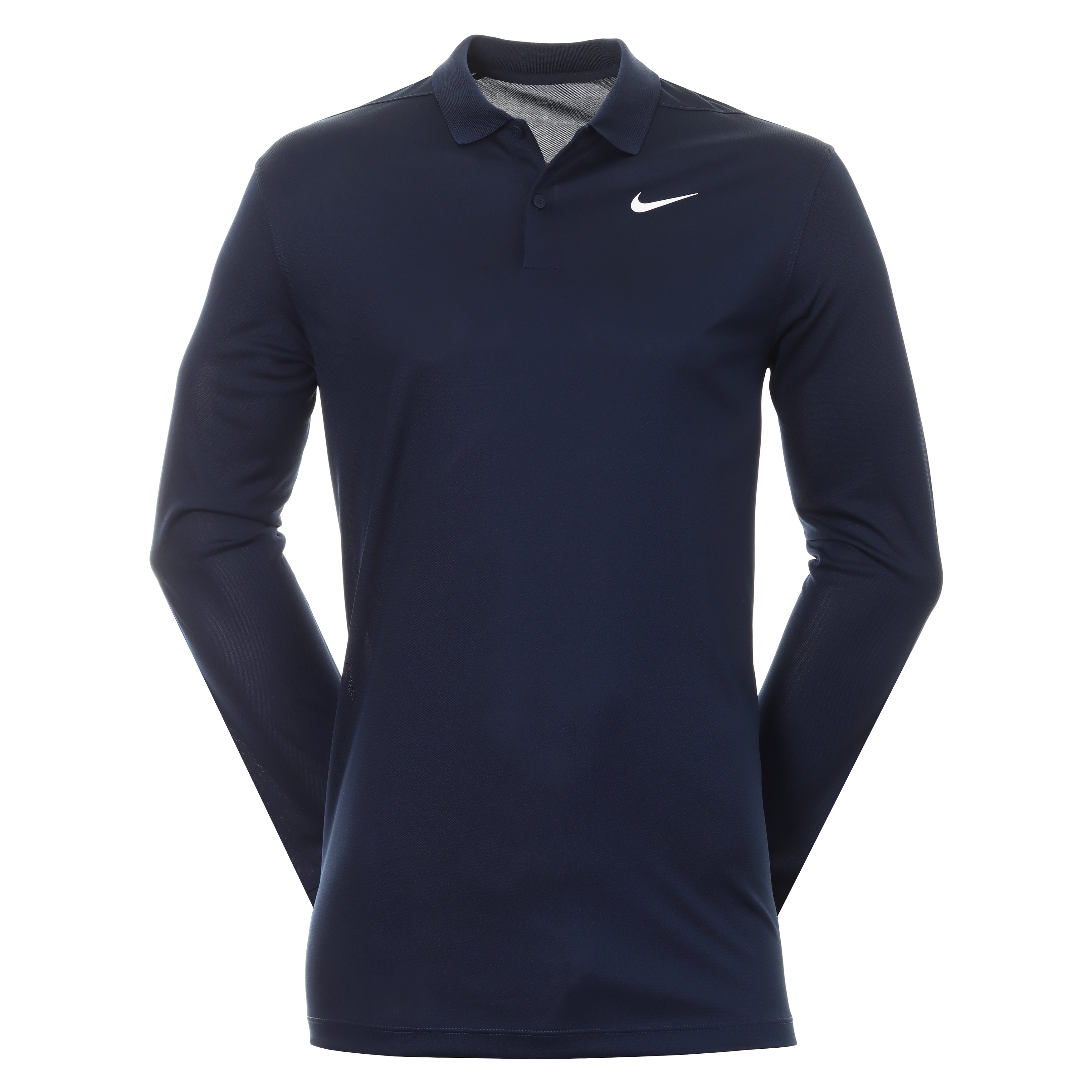 Billy cliënt Beschuldiging Nike Golf Dri-Fit Victory Solid Long Sleeved Shirt DN2344 College Navy 419  | Function18 | Restrictedgs