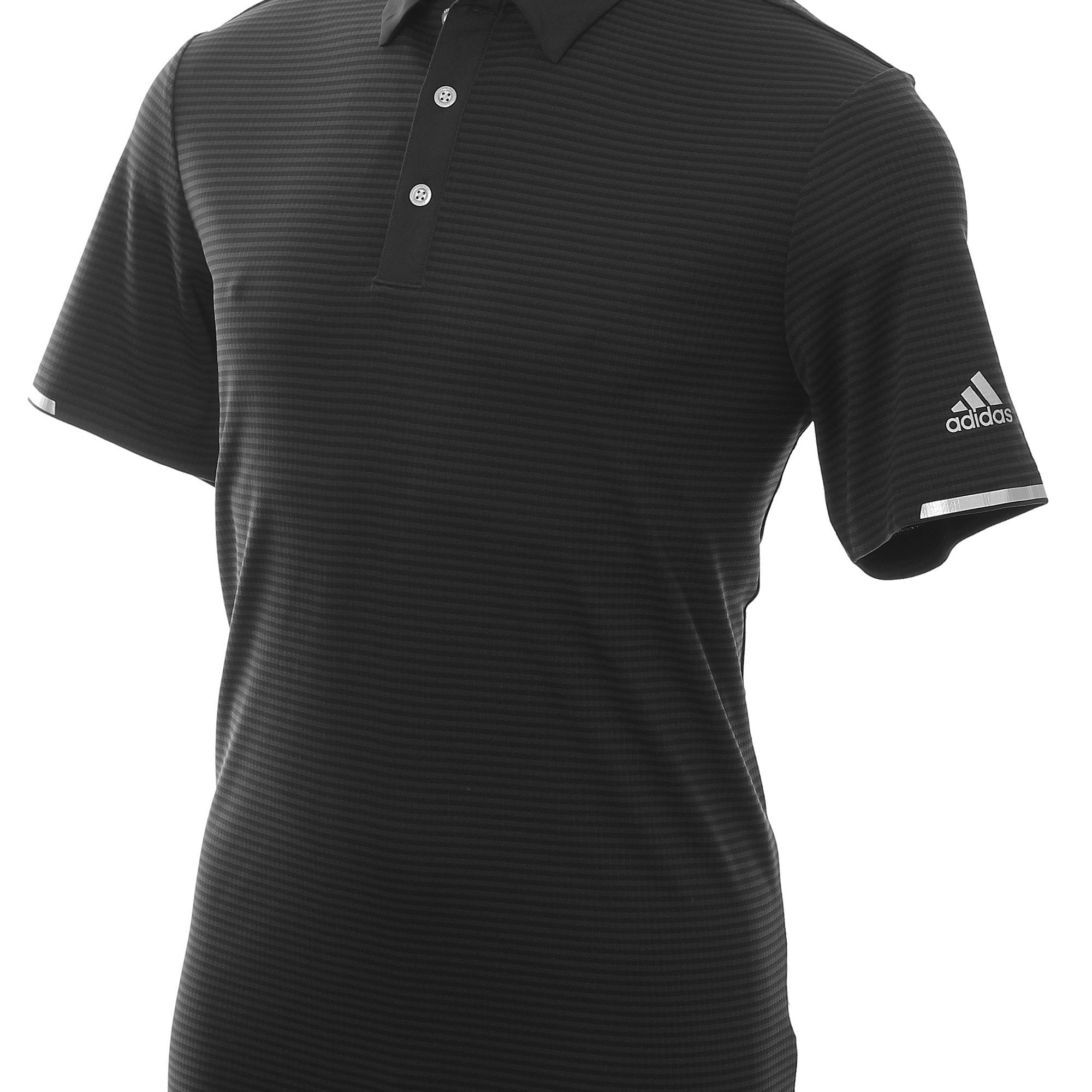 black adidas golf shirt