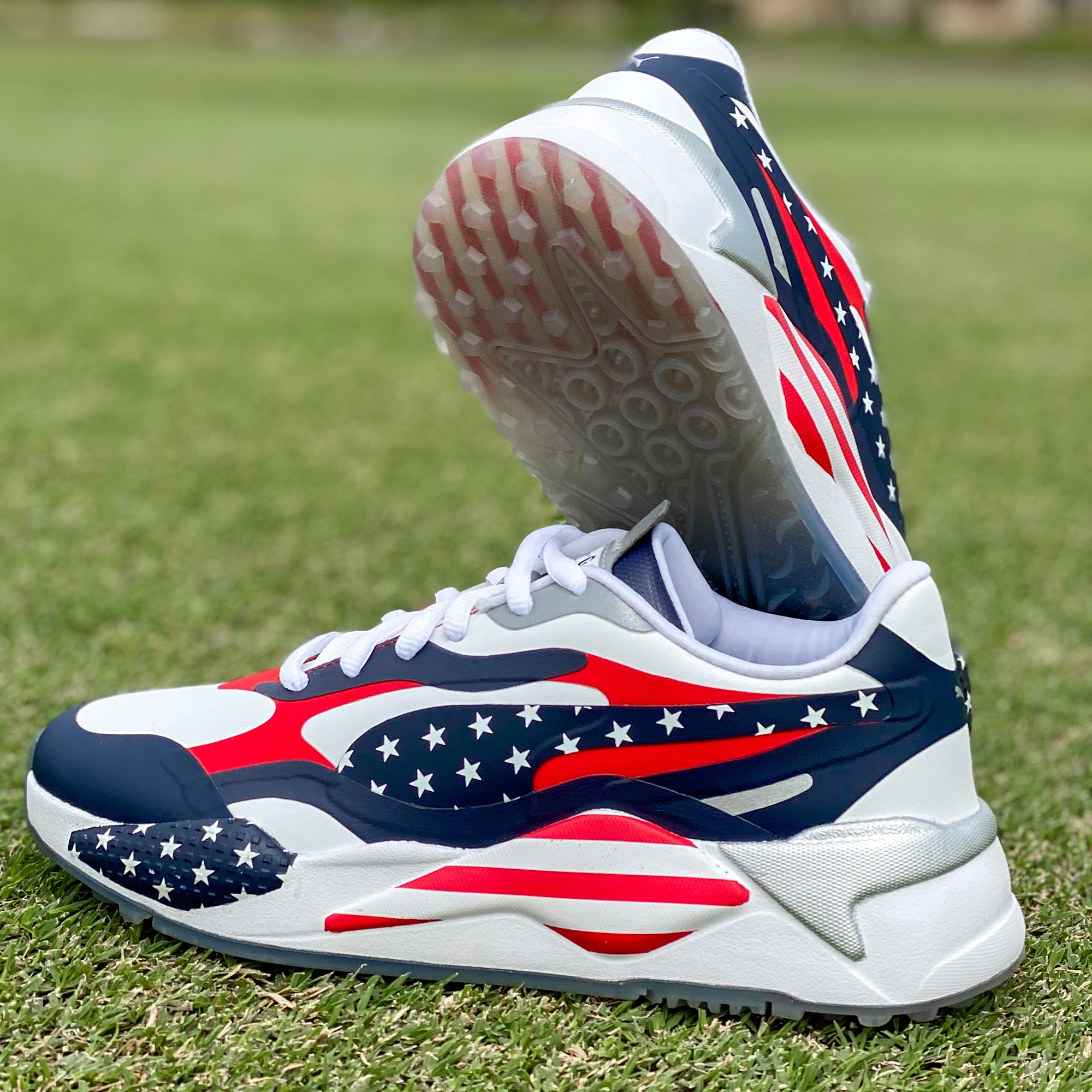 puma stars and stripes golf shoes