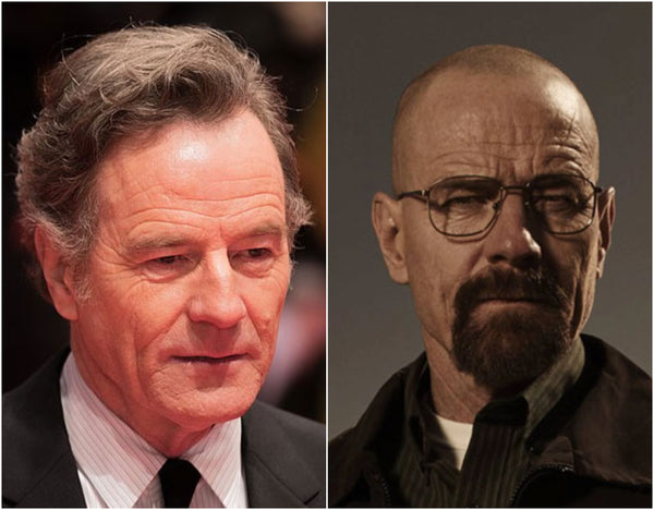 Bryan Cranston with and without hair 