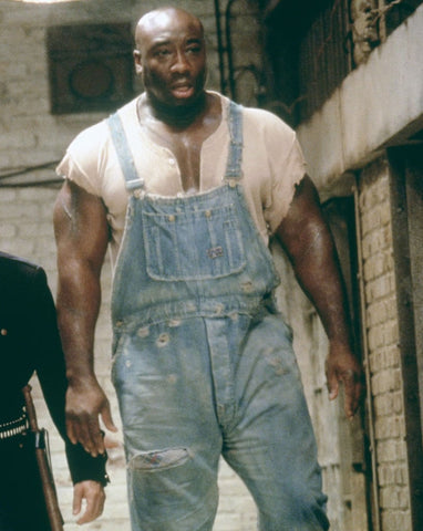 John Coffey from The Green Mile in denim jumpsuit 