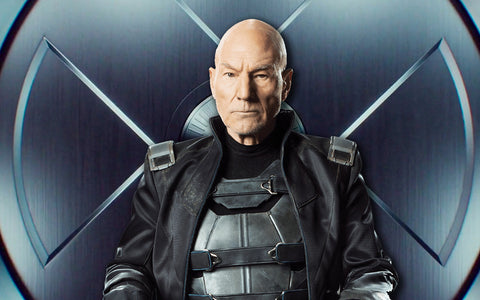 Professor x from X Men in black jacket 