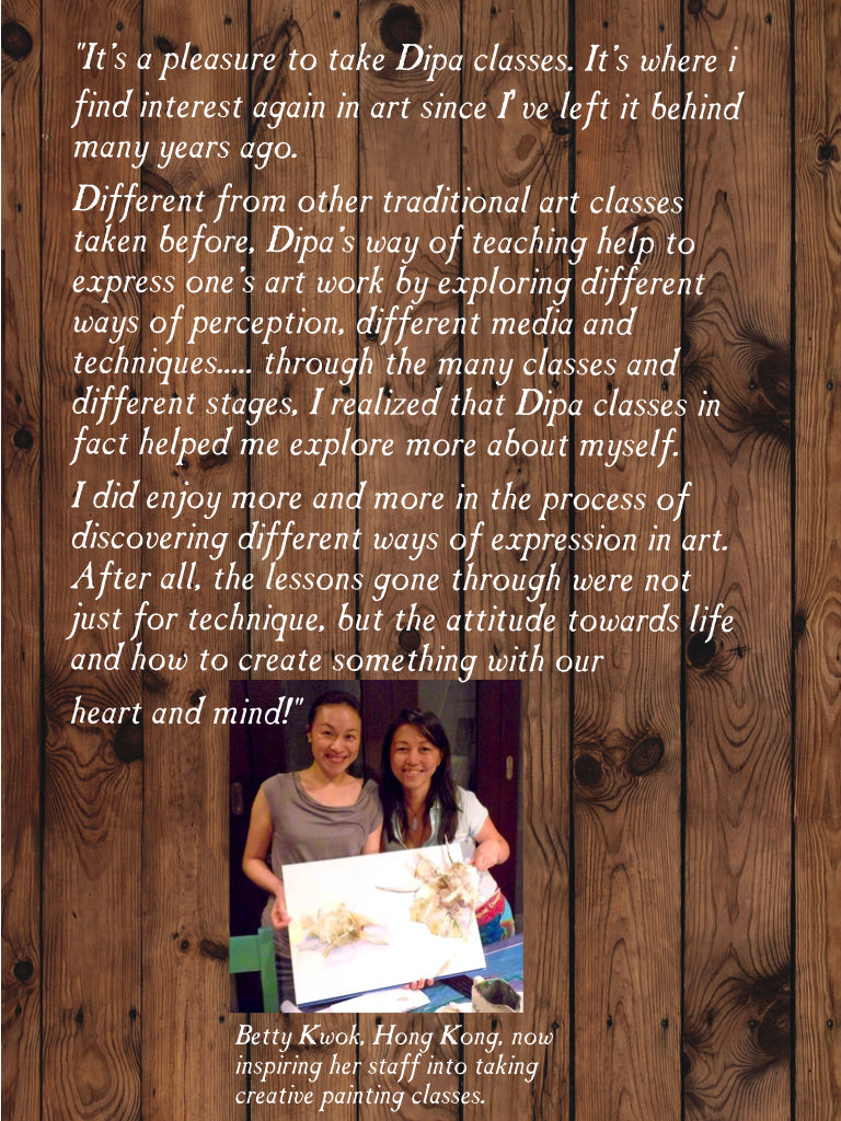 Dipa Ein Siak, Art student testimonials Singapore