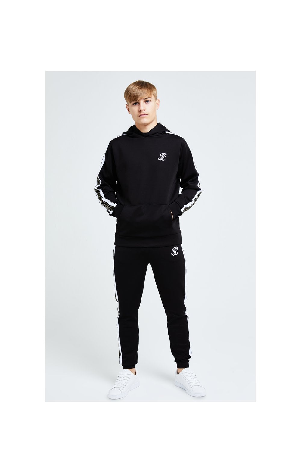 Illusive London Diverge Overhead Hoodie - Black Gold & White