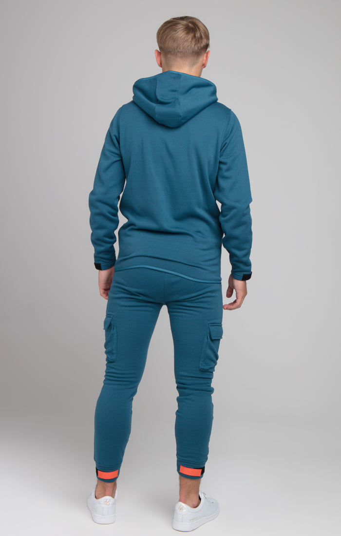 Illusive London Element Agility Zip Through Hoodie - Blue & Orange (4)