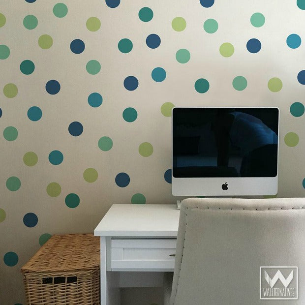 Spotted: Polka Dot Wall Decals Make Decorating Easy - Circle Dots Wall Art Decals - Peel and Stick and Removable Wall Decals from Wallternatives wallternatives.com