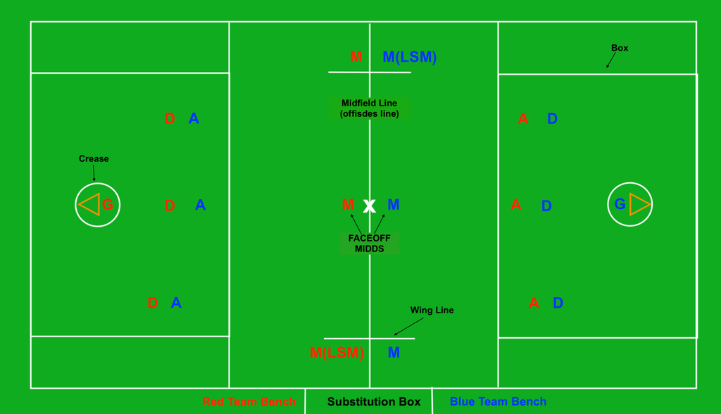 Lacrosse Positions - Lacrosse Field Lines