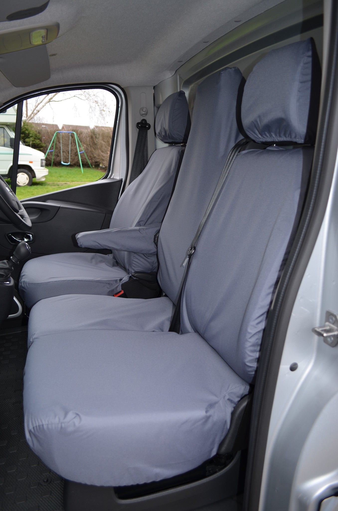 1 grey2 Seat covers for Opel Vivaro 2001-2014  Tailored seat covers 2