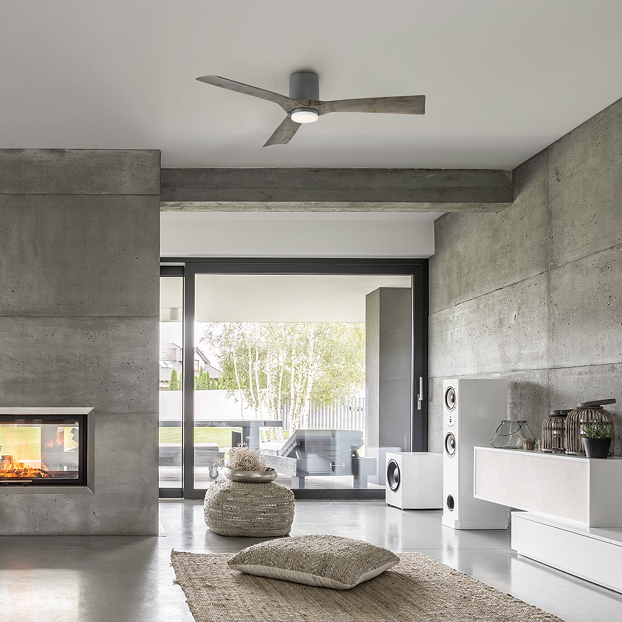 modern grey ceiling fan