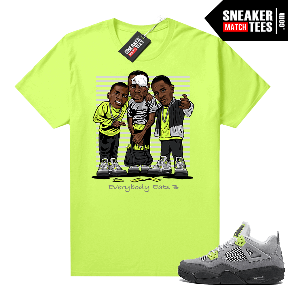 jordan 4 neon t shirt