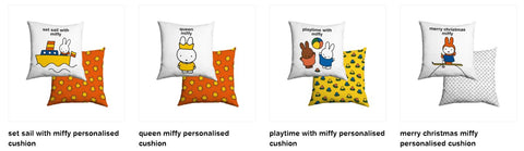 personalised miffy cushions