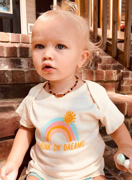 Drunk On Dreams Baby Tee Kids Rainbow Shirt Top Knot Goods Top Knot Goods