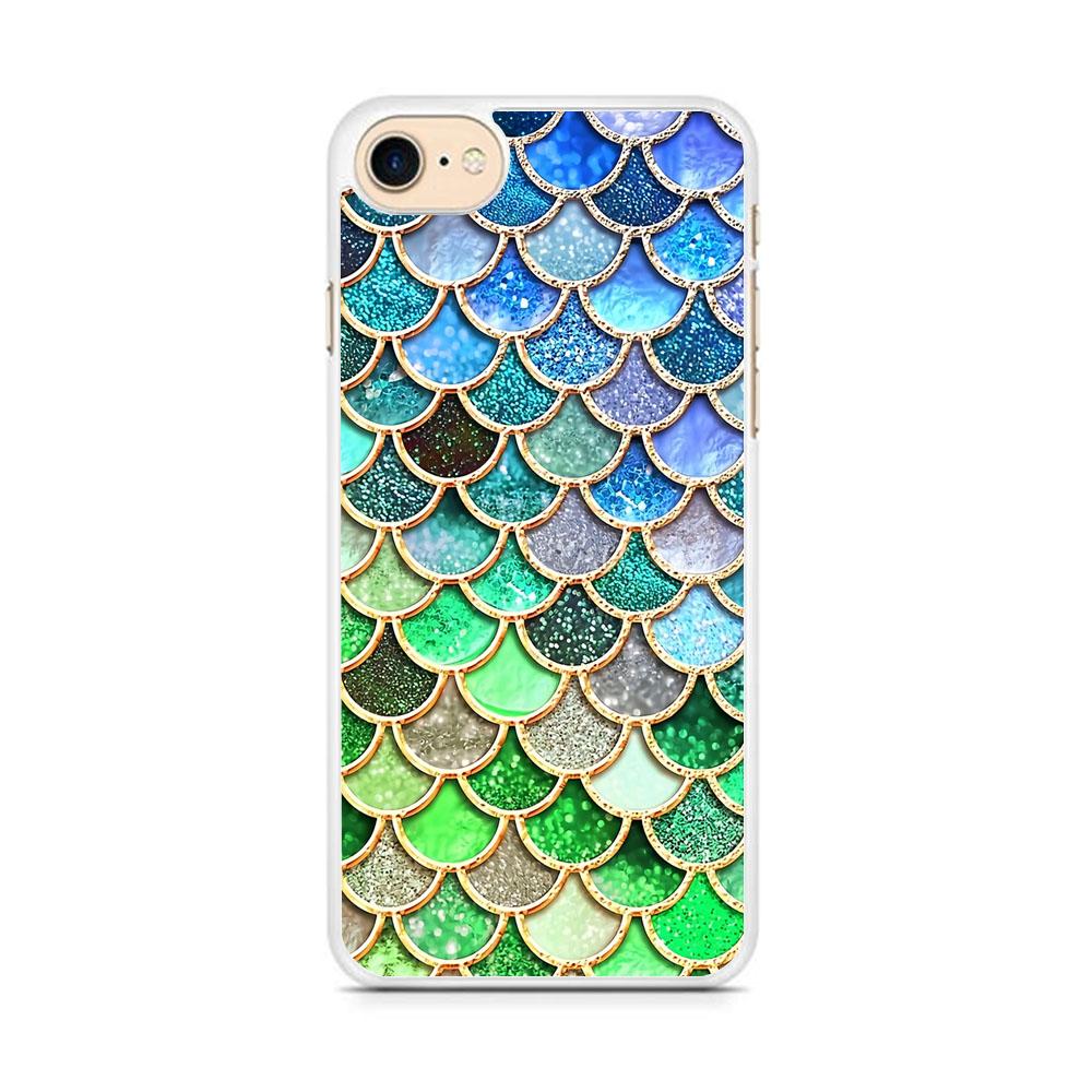 Mermaid Blue Green Shiny Shell iPhone 7 Case